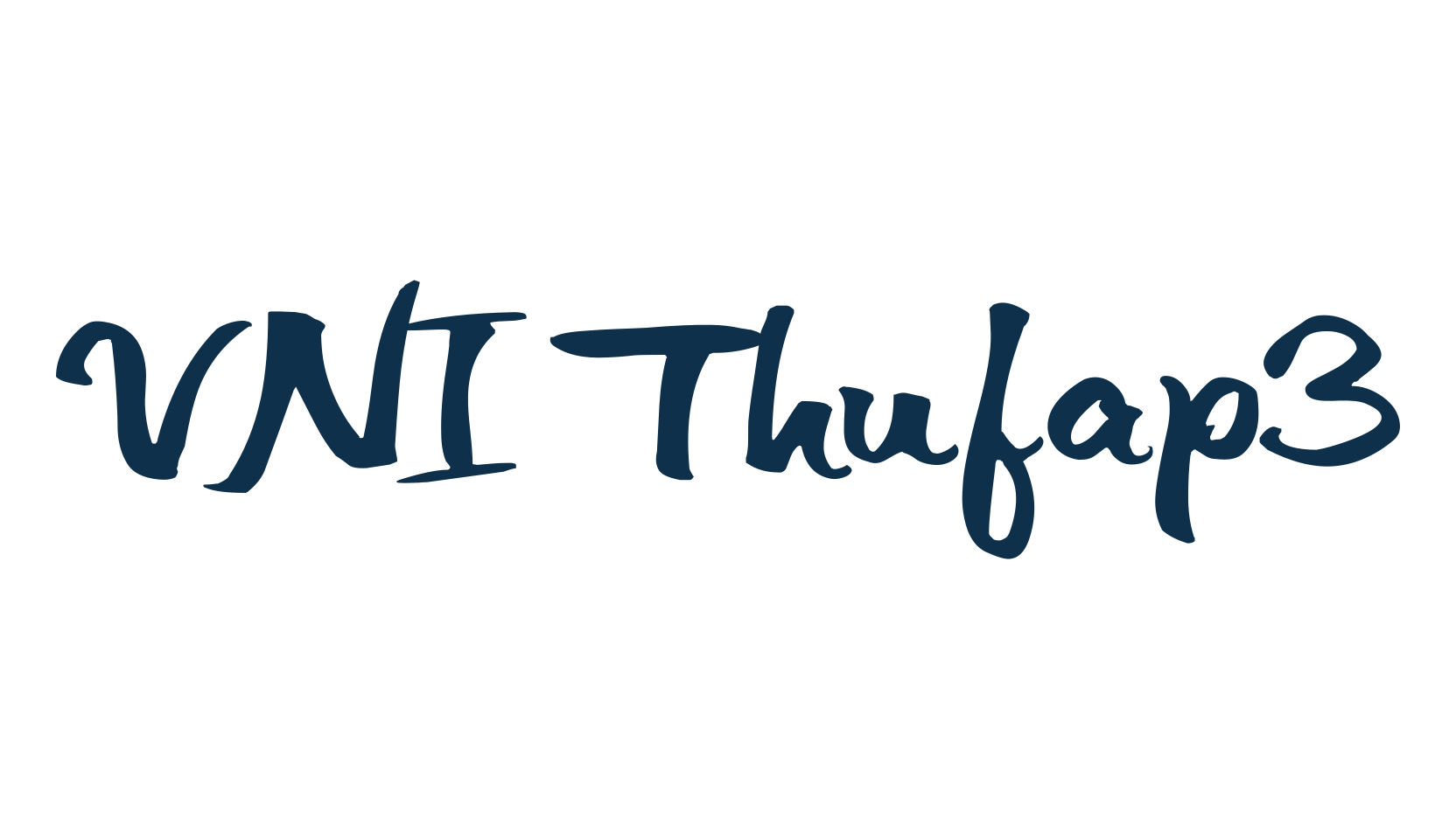 VNI Thufap3, fancy various decorative script calligraphy font preview