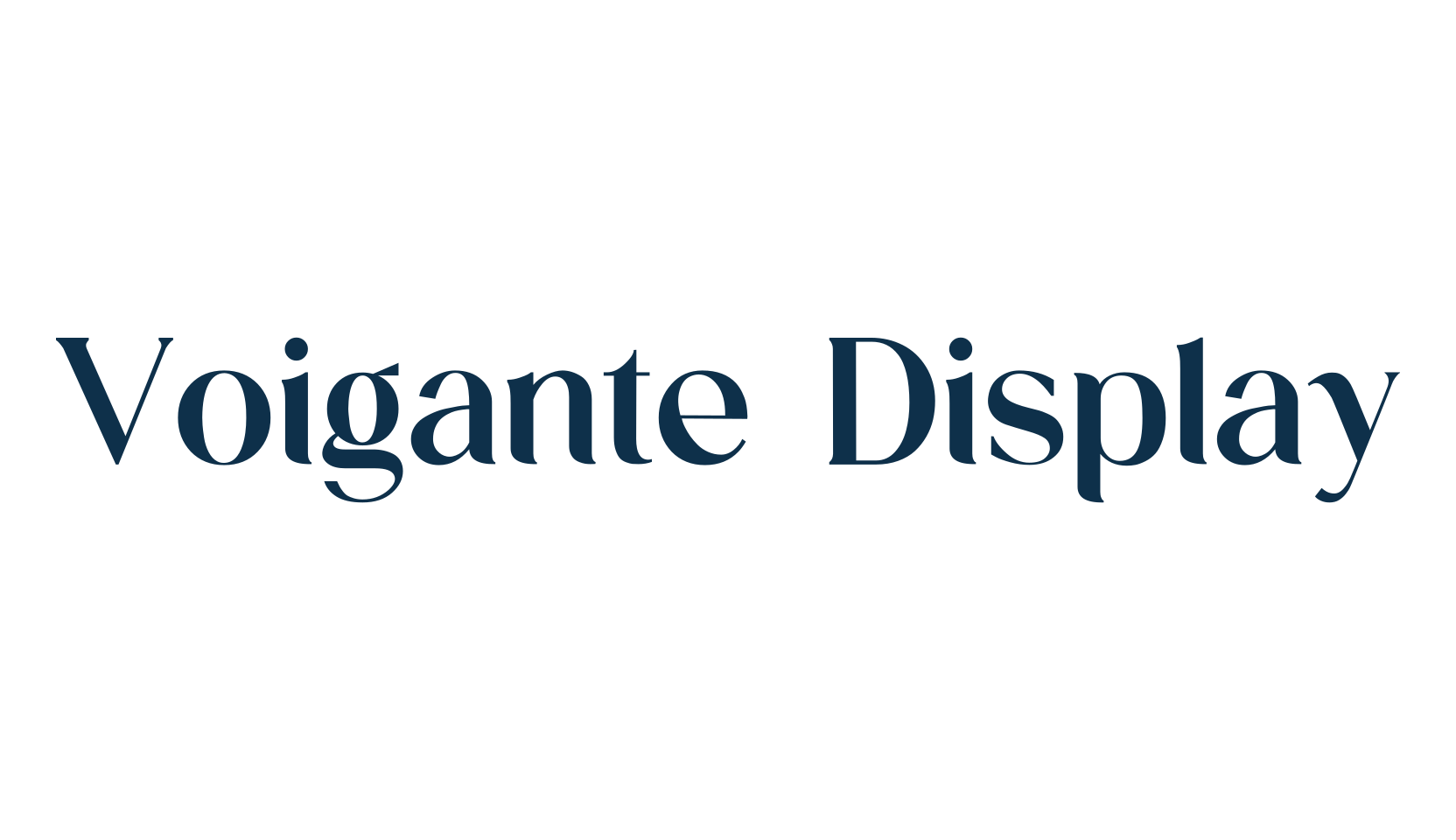 Voigante Display, basic serif font preview