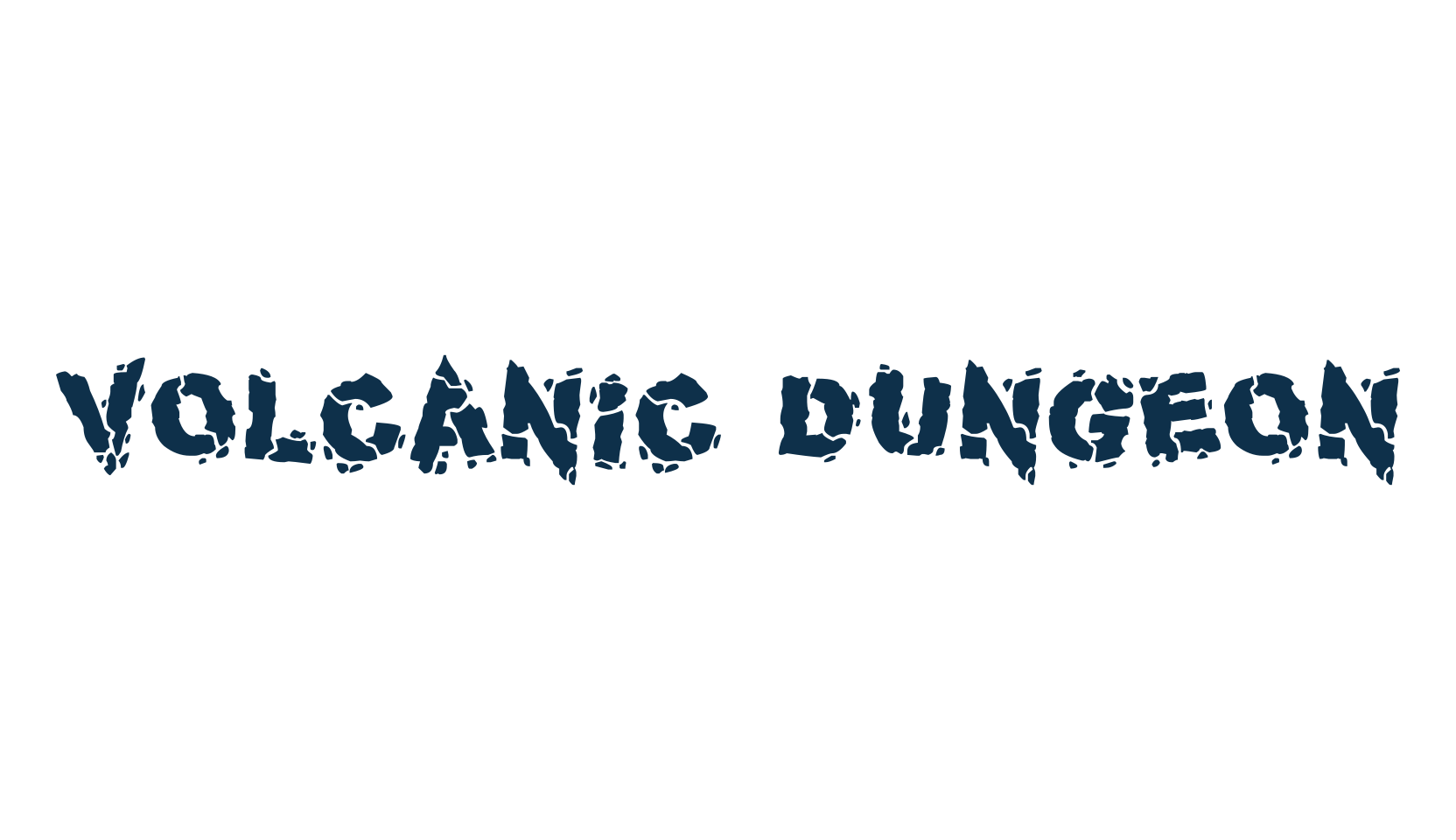 Volcanic Dungeon, cartoon font preview
