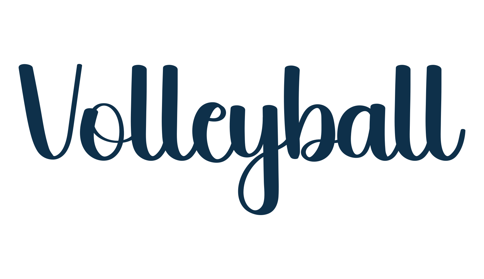 Volleyball, fancy various decorative script calligraphy font preview