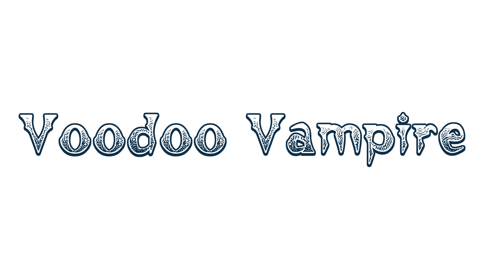 Voodoo Vampire, modern font preview