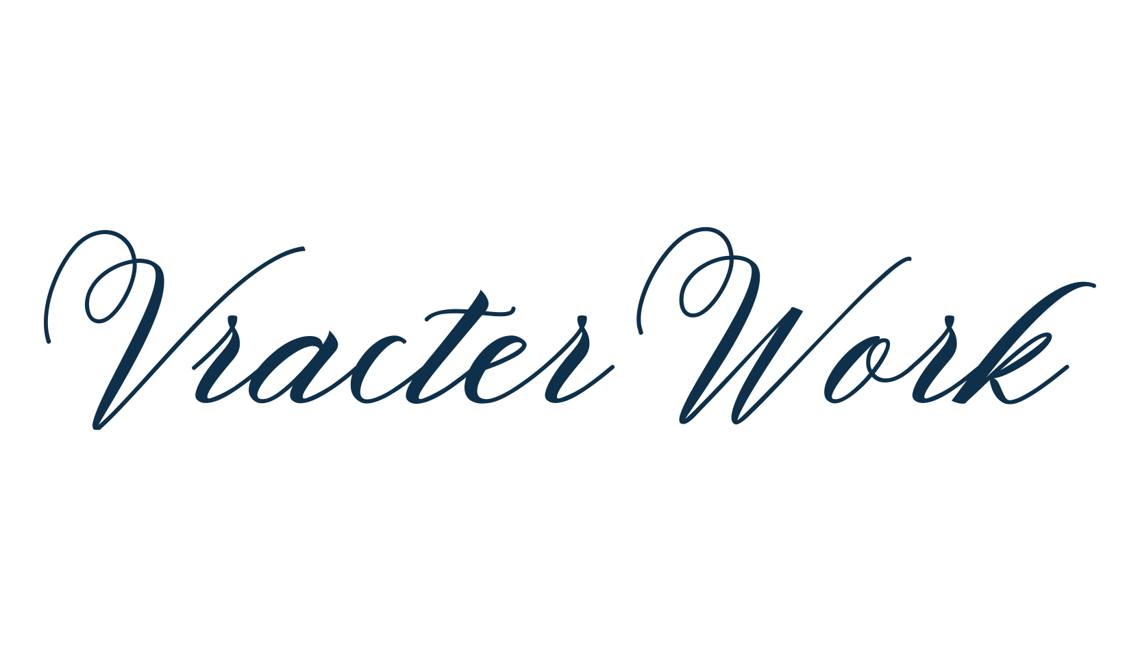 Vracter Work, script calligraphy fancy decorative font preview