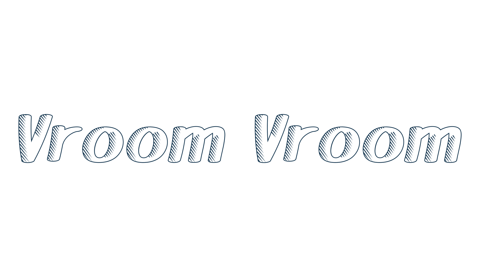Vroom Vroom, fancy decorative font preview