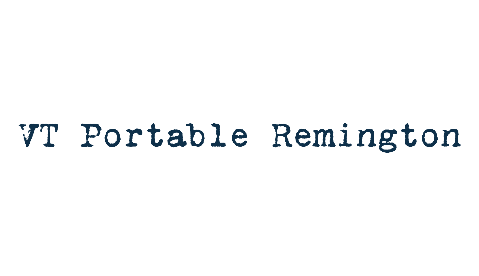 VT Portable Remington, typewriter font preview