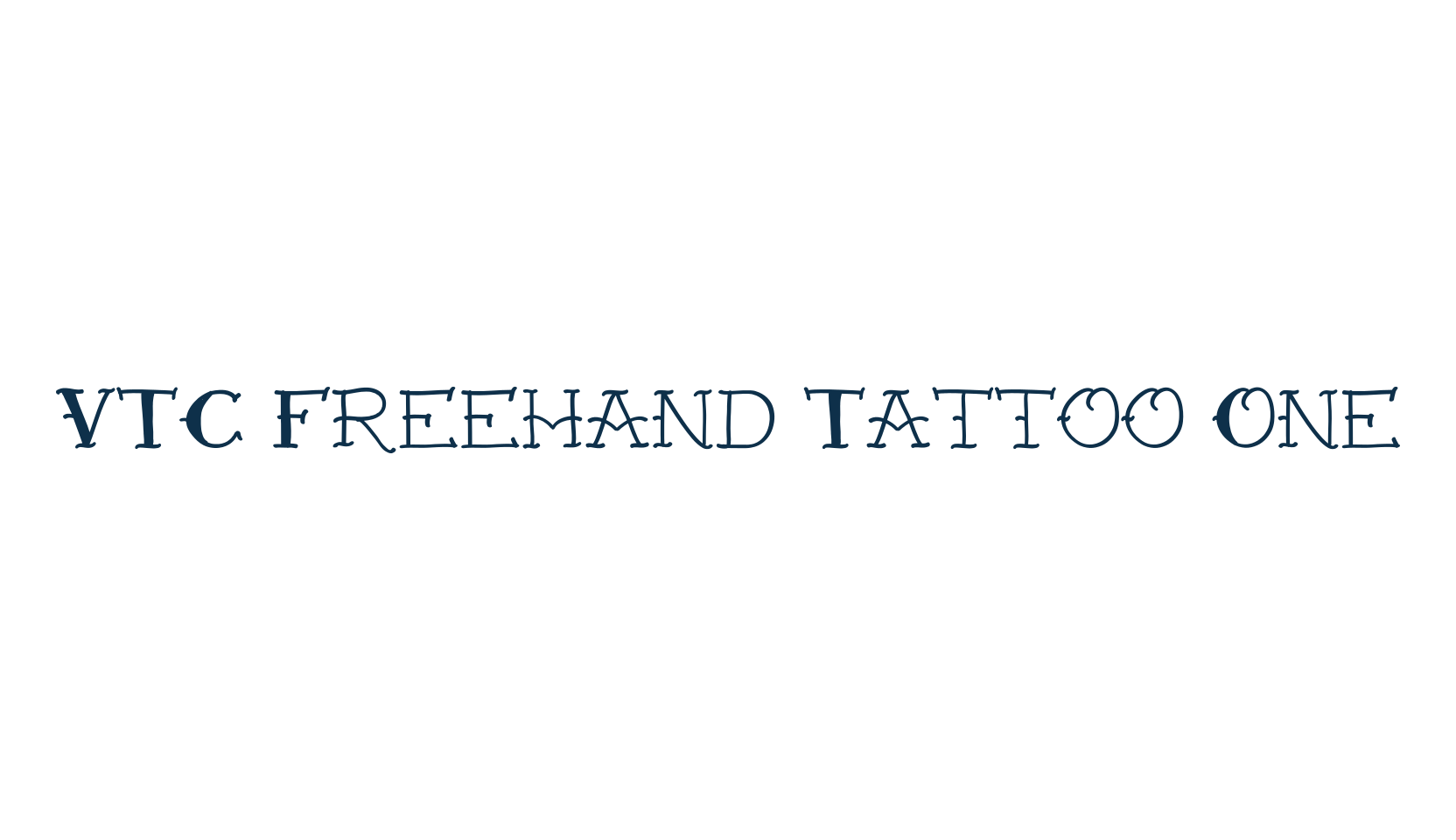 VTC Freehand Tattoo One, fancy various decorative font preview
