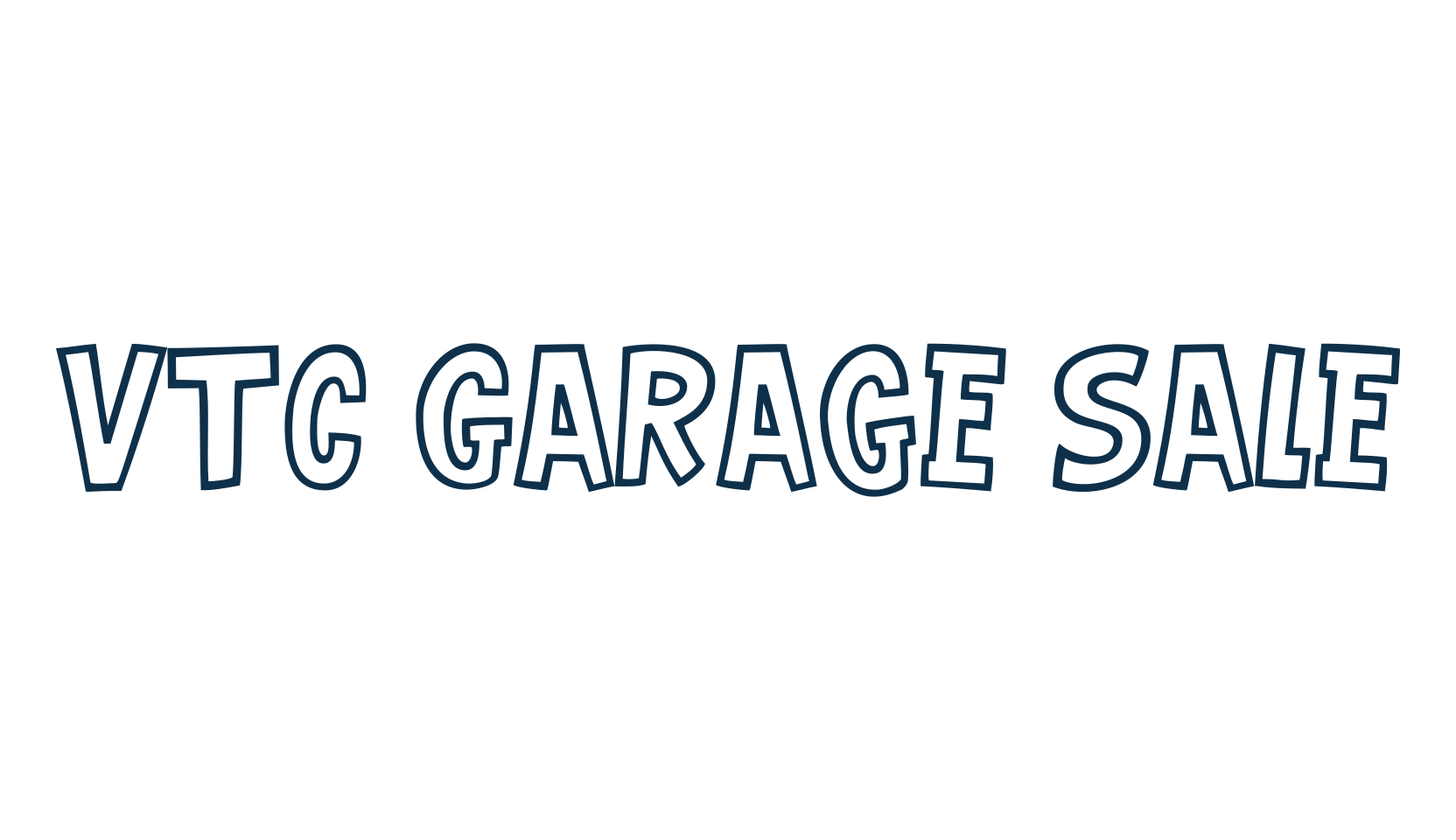 VTC Garage Sale, cartoon font preview