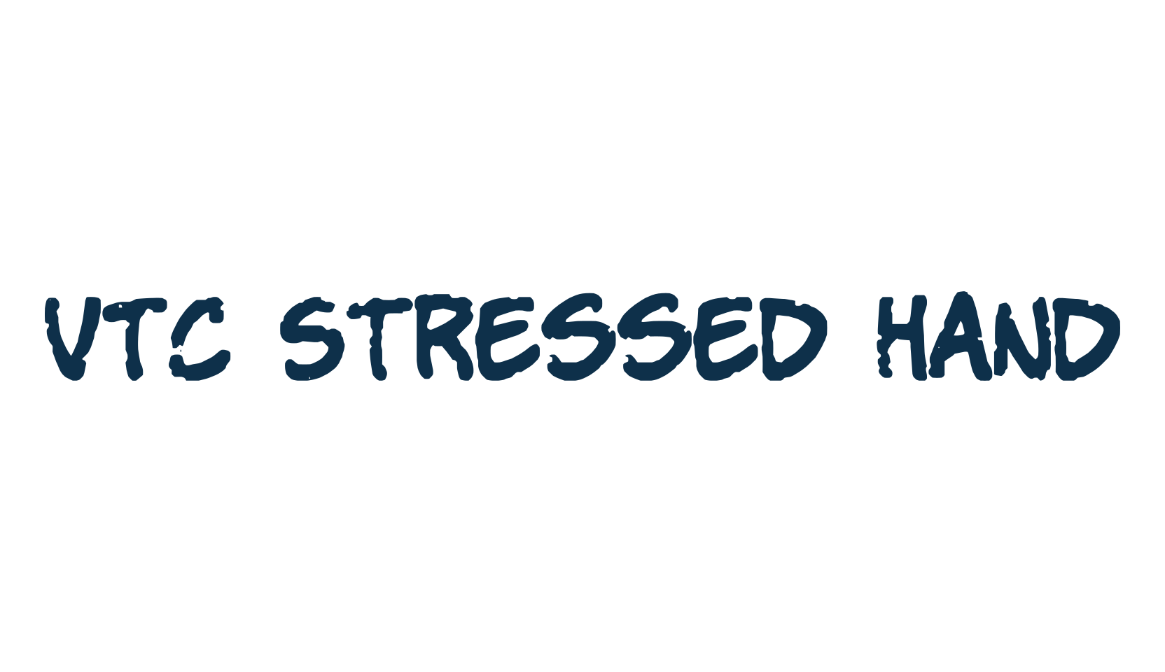 VTC Stressed Hand, fancy cartoon decorative comic font preview