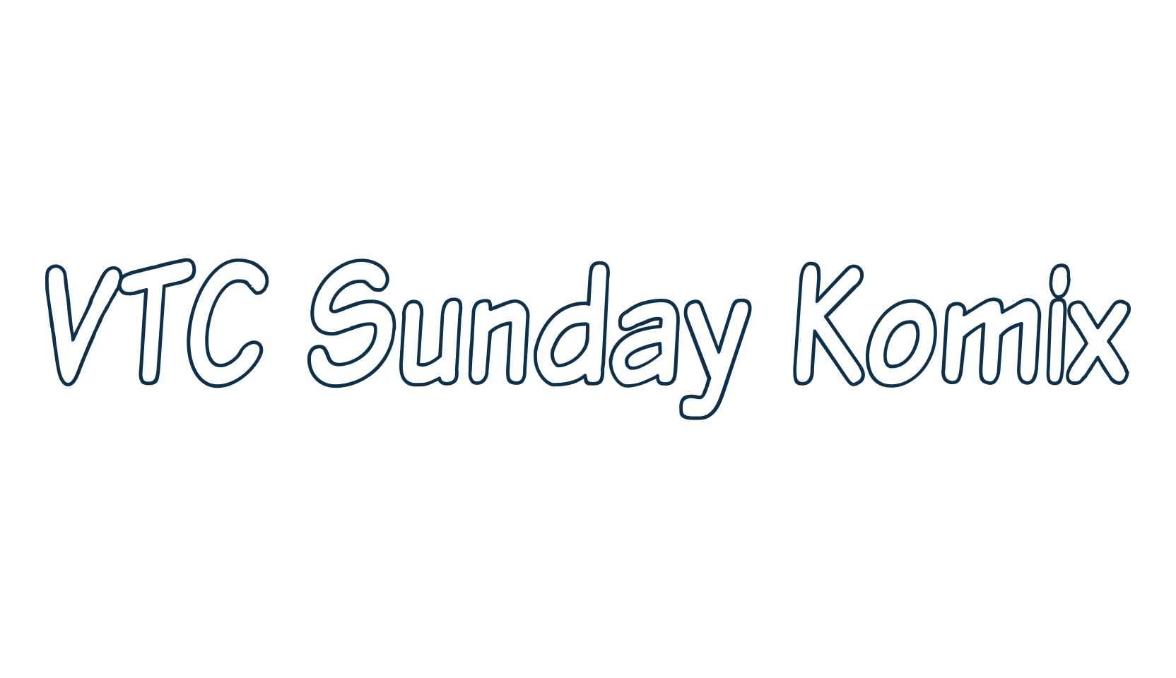 VTC Sunday Komix, cartoon font preview