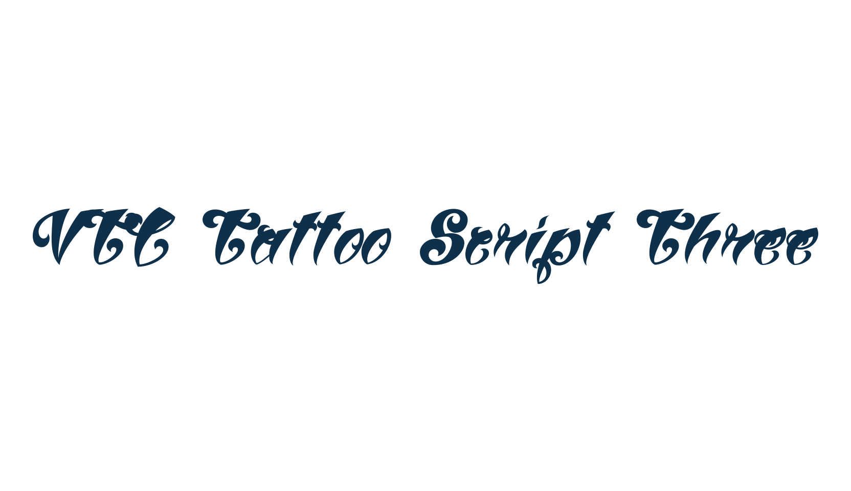 VTC Tattoo Script Three, calligraphy font preview