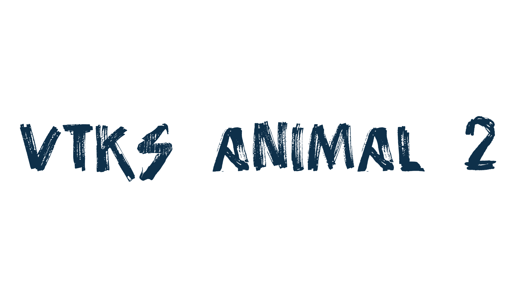 Vtks Animal 2, brush font preview