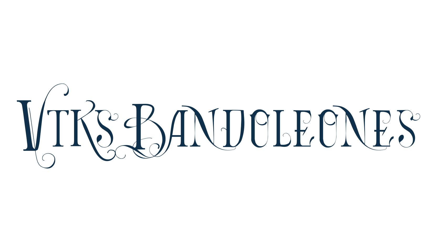 Vtks Bandoleones, fancy retro decorative font preview