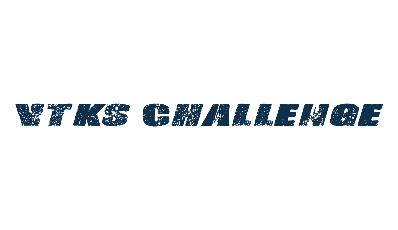 Vtks Challenge, fancy eroded decorative font preview