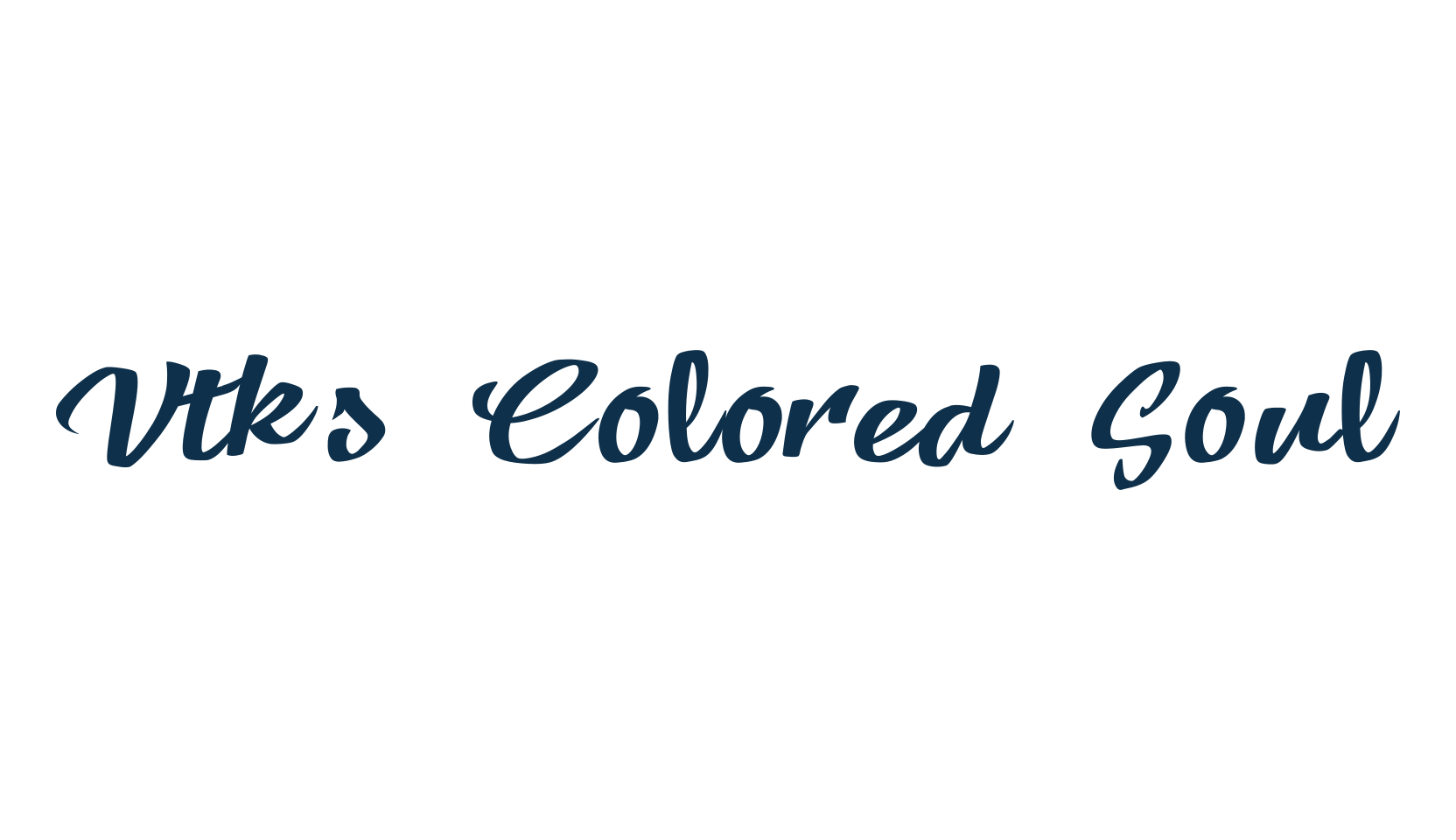 Vtks Colored Soul, script handwritten fancy decorative calligraphy font preview