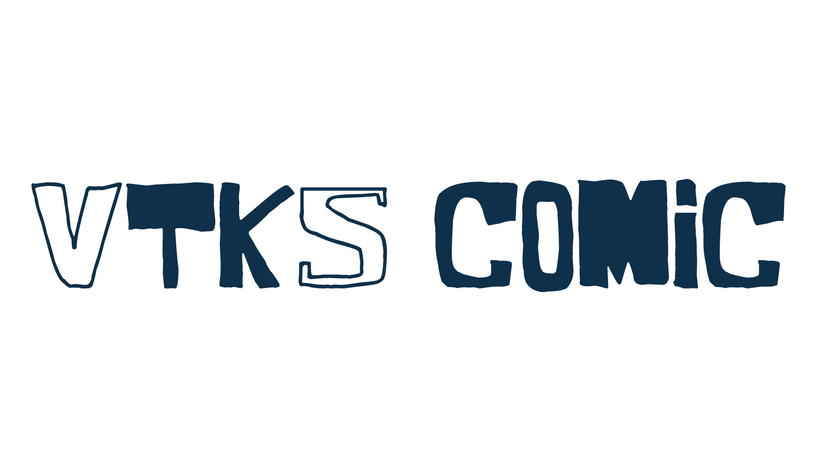 VTKS Comic, fancy cartoon decorative font preview