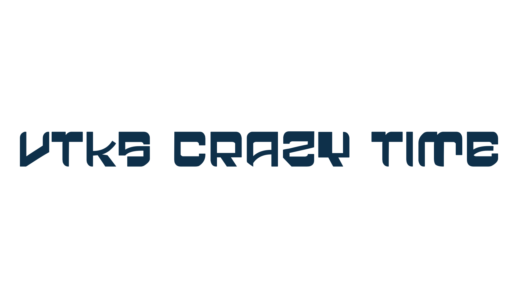 VTKS Crazy Time, fancy various techno sci-fi font preview