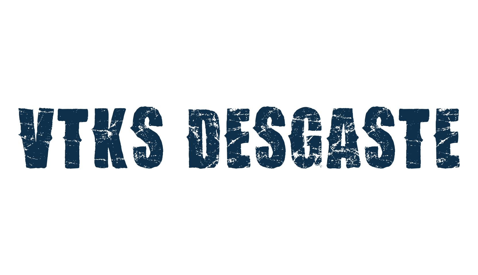 VTKS Desgaste, eroded font preview