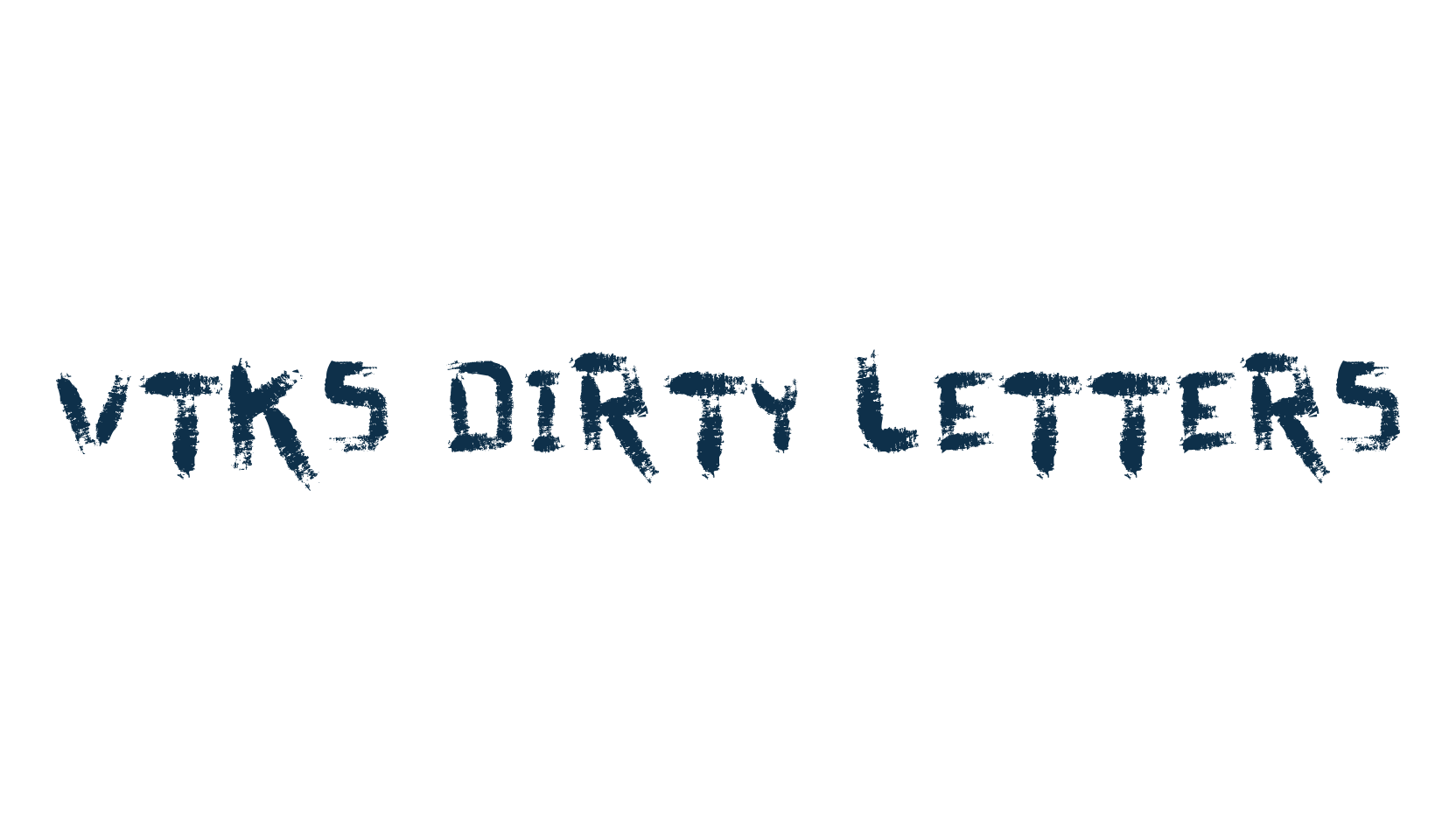 Vtks Dirty Letters, trash font preview