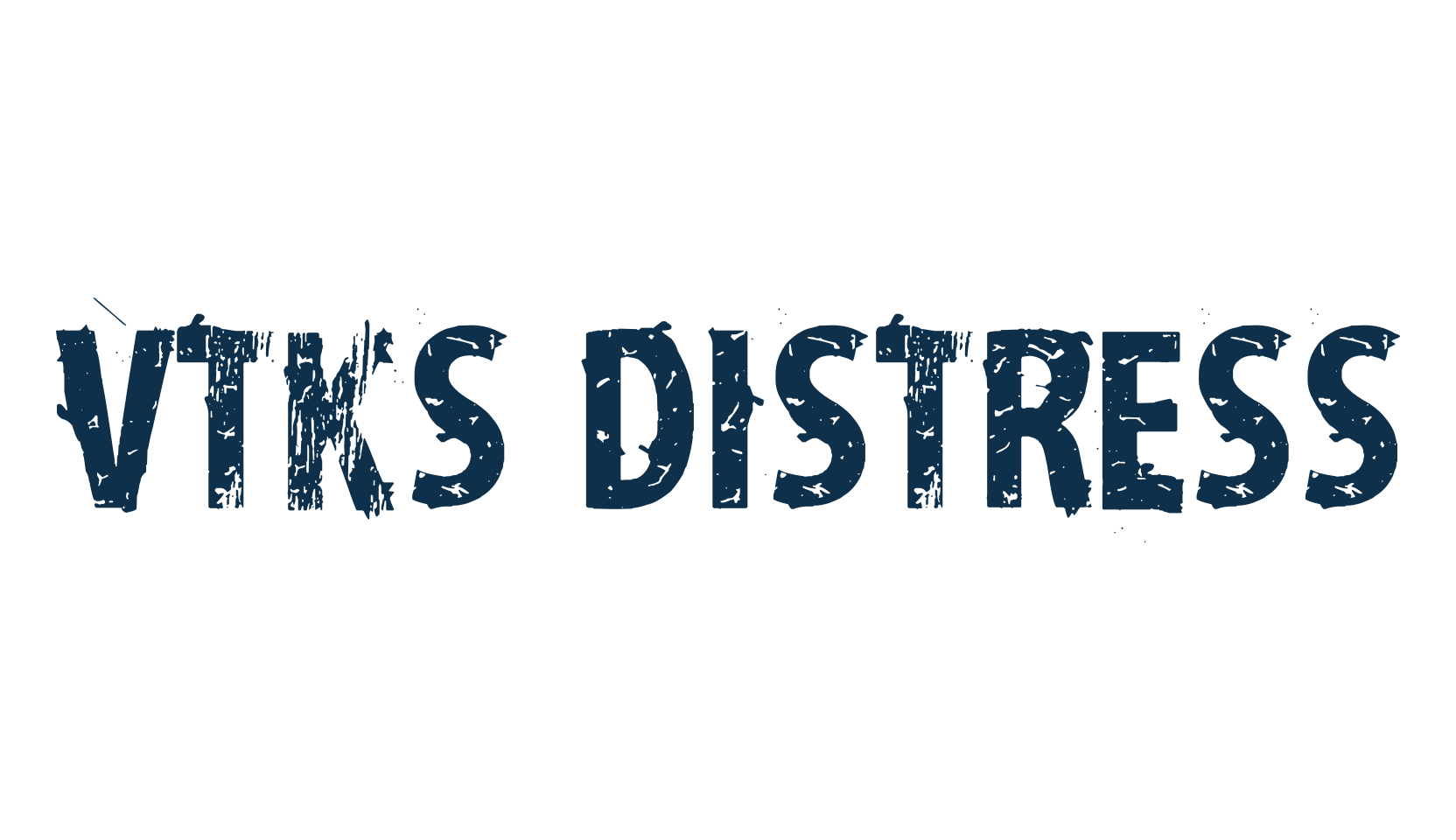 VTKS Distress, fancy eroded decorative font preview