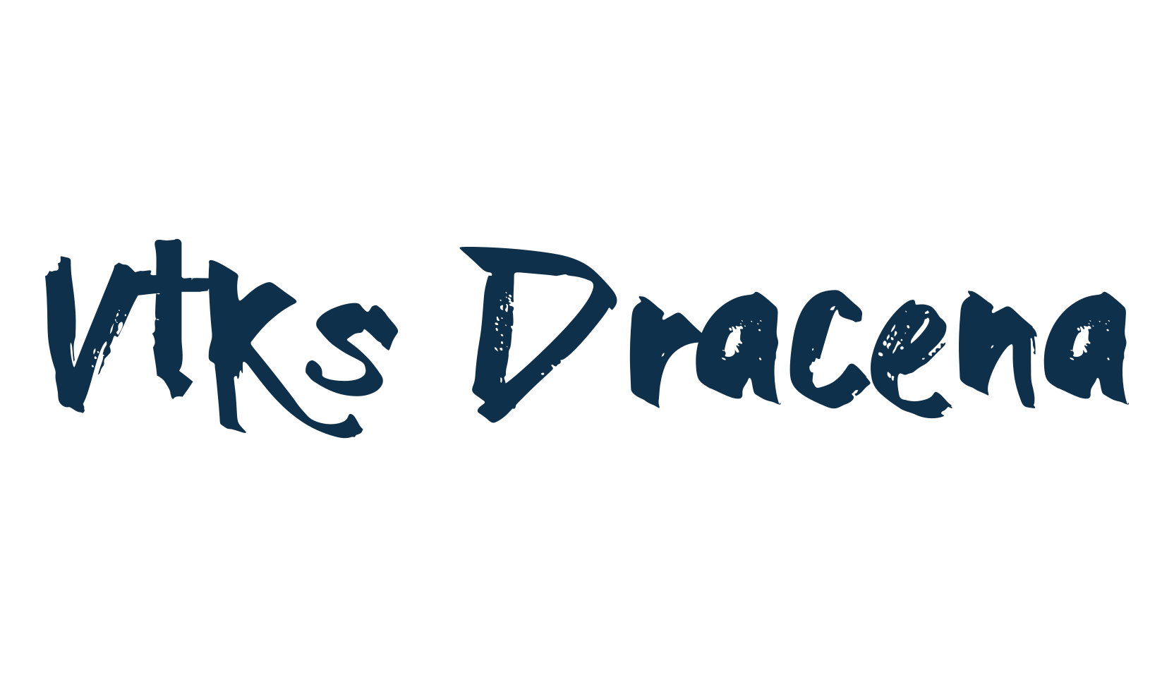 Vtks Dracena, brush font preview