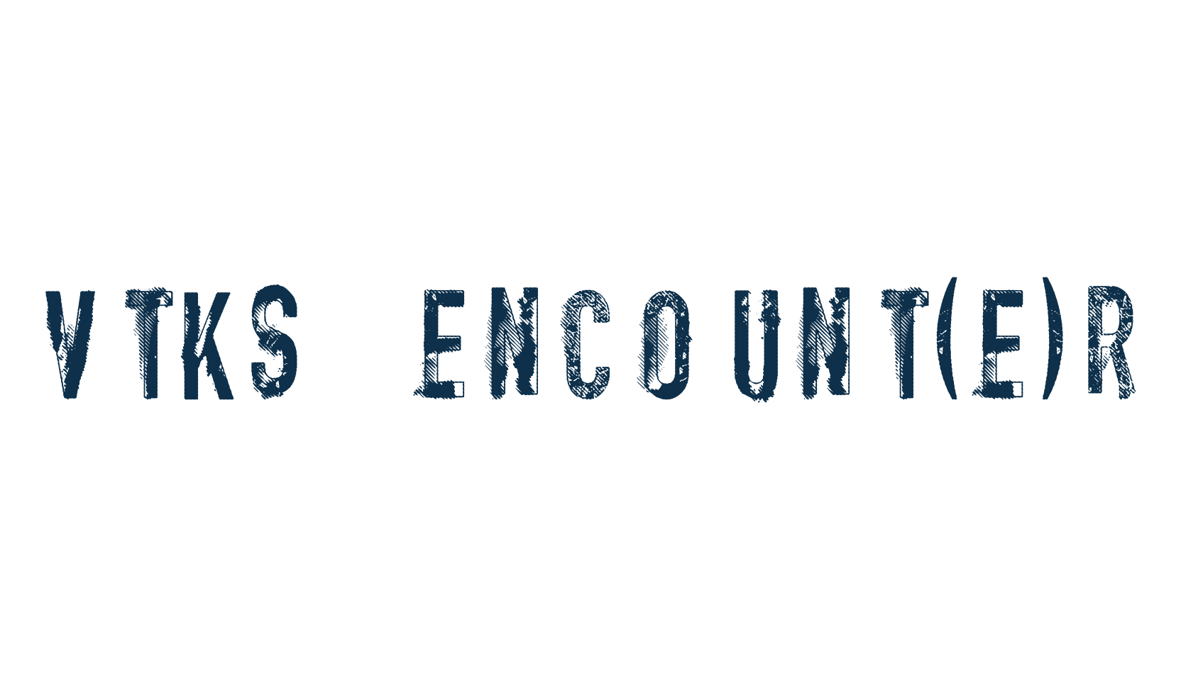Vtks Encount(e)r, fancy eroded decorative font preview