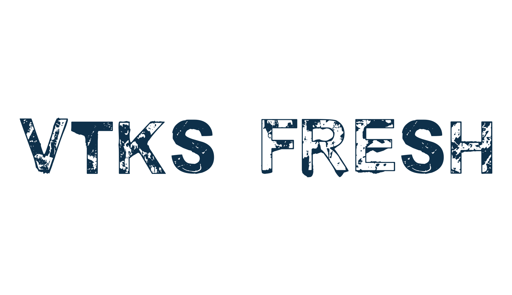 Vtks Fresh, eroded font preview