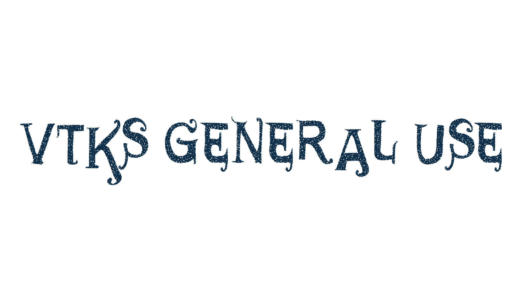 VTKS General Use, fancy various decorative font preview