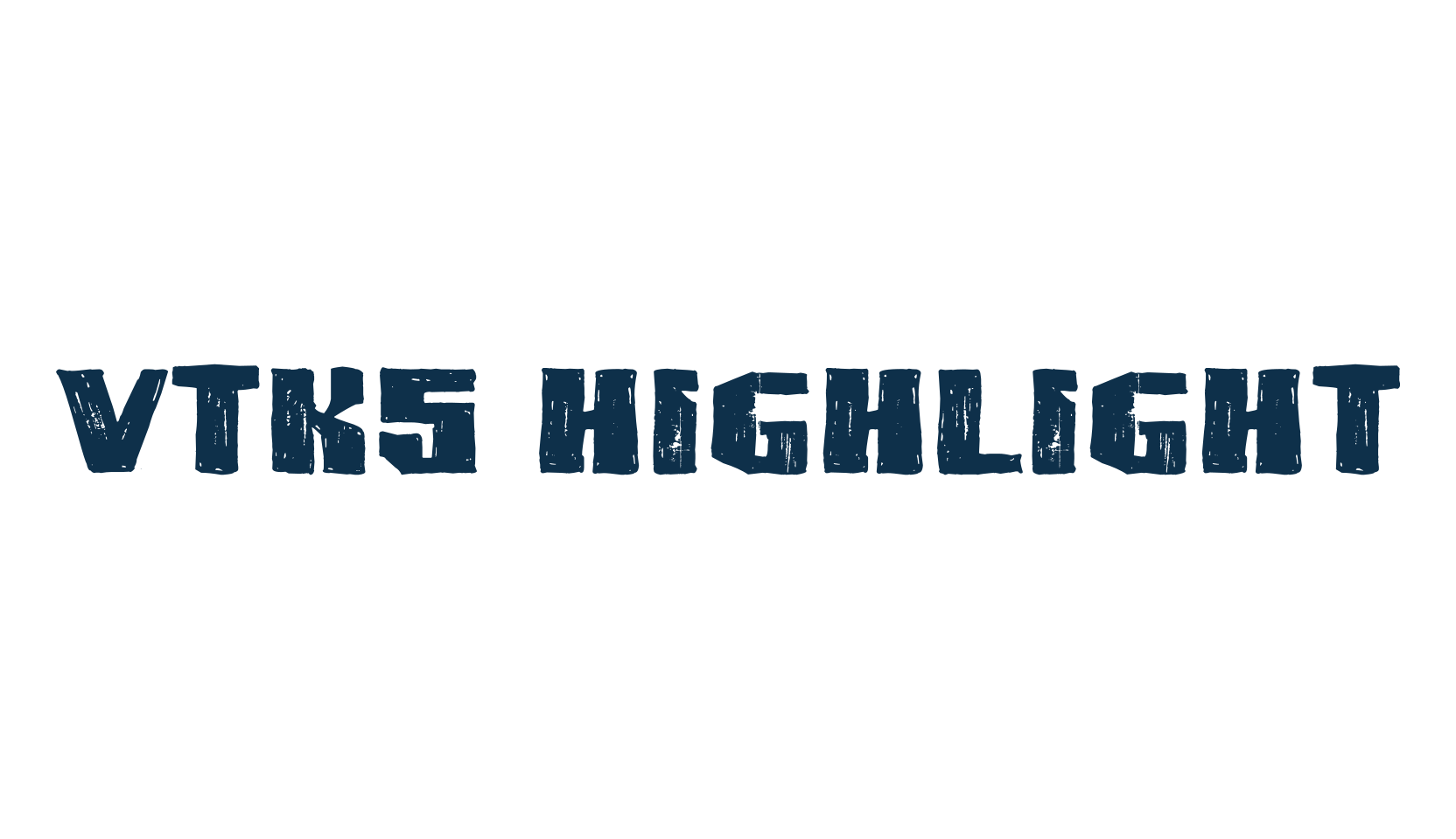 VTKS Highlight, fancy eroded decorative font preview