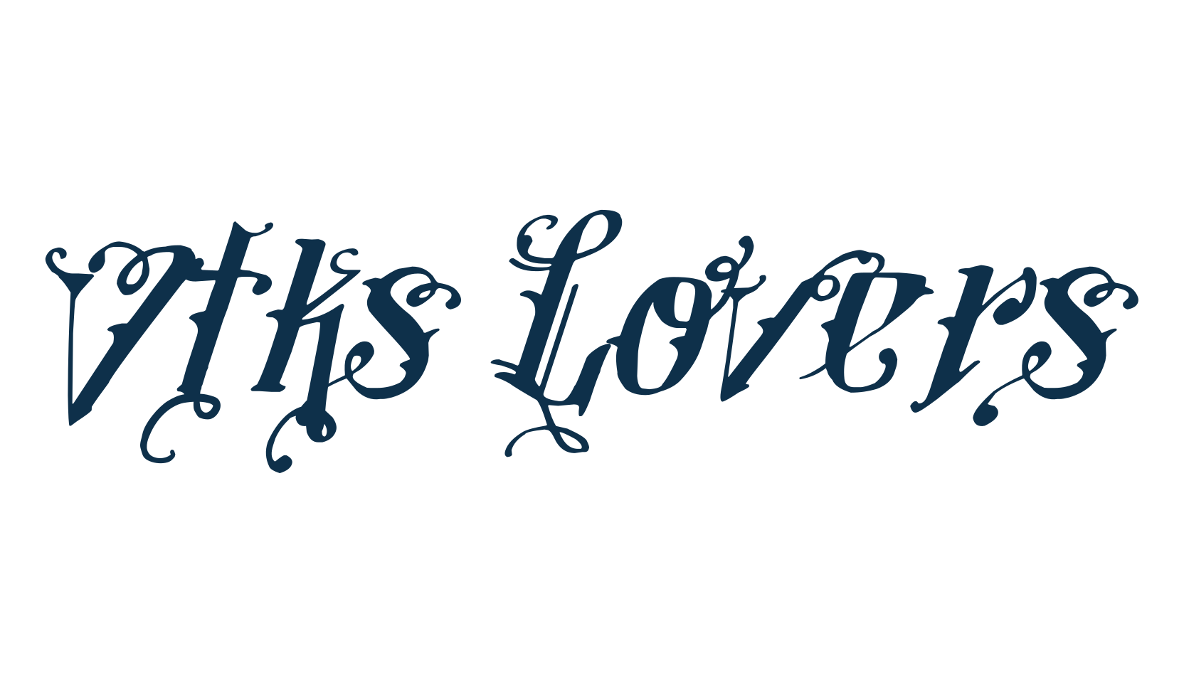 Vtks Lovers, script calligraphy fancy decorative font preview