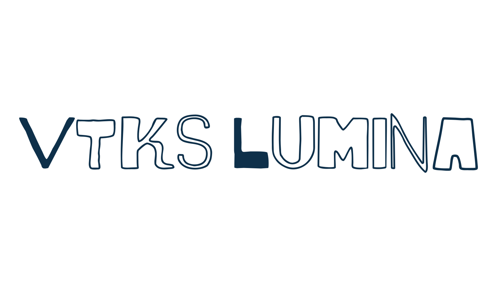 Vtks Lumina, cartoon font preview