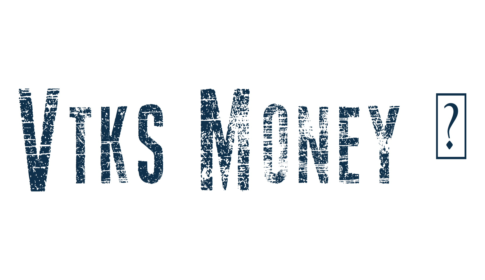 Vtks Money 2, eroded font preview