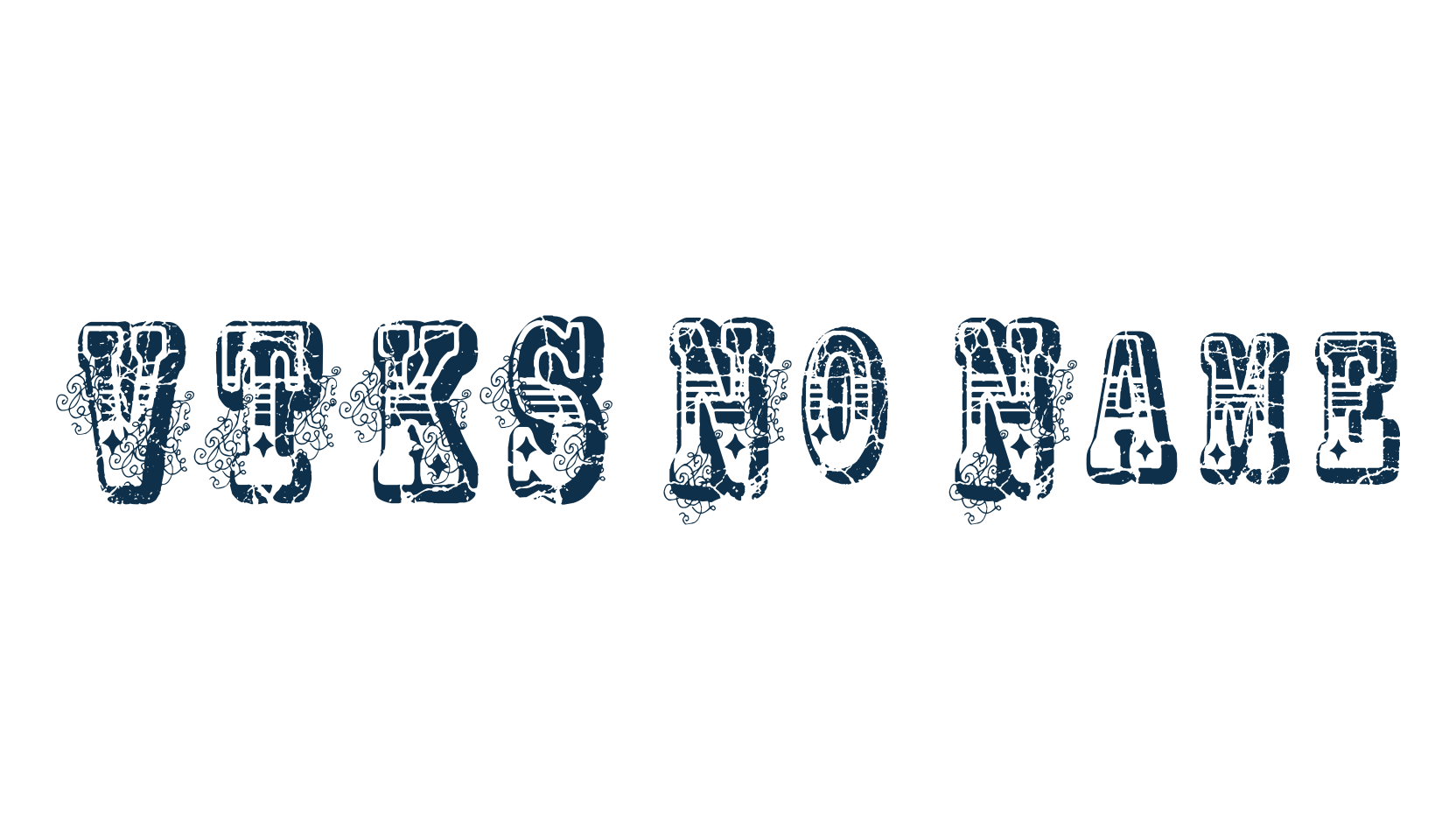 VTKS No Name, fancy decorative font preview