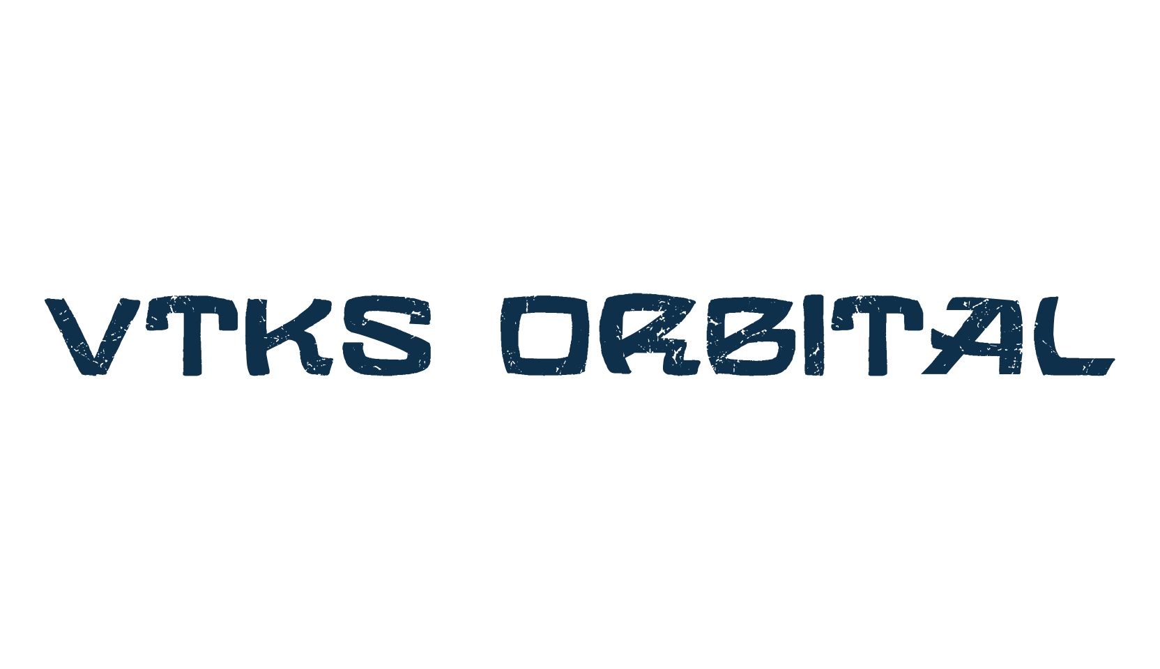 VTKS Orbital, fancy eroded decorative font preview