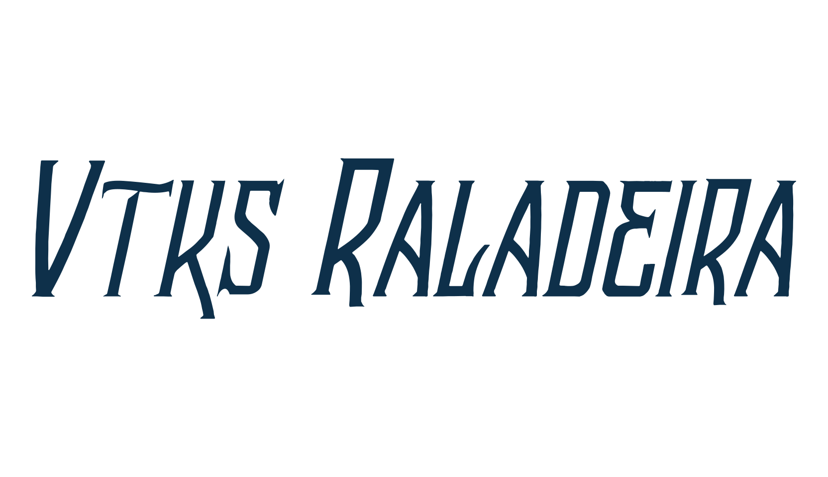 Vtks Raladeira, fancy various decorative font preview