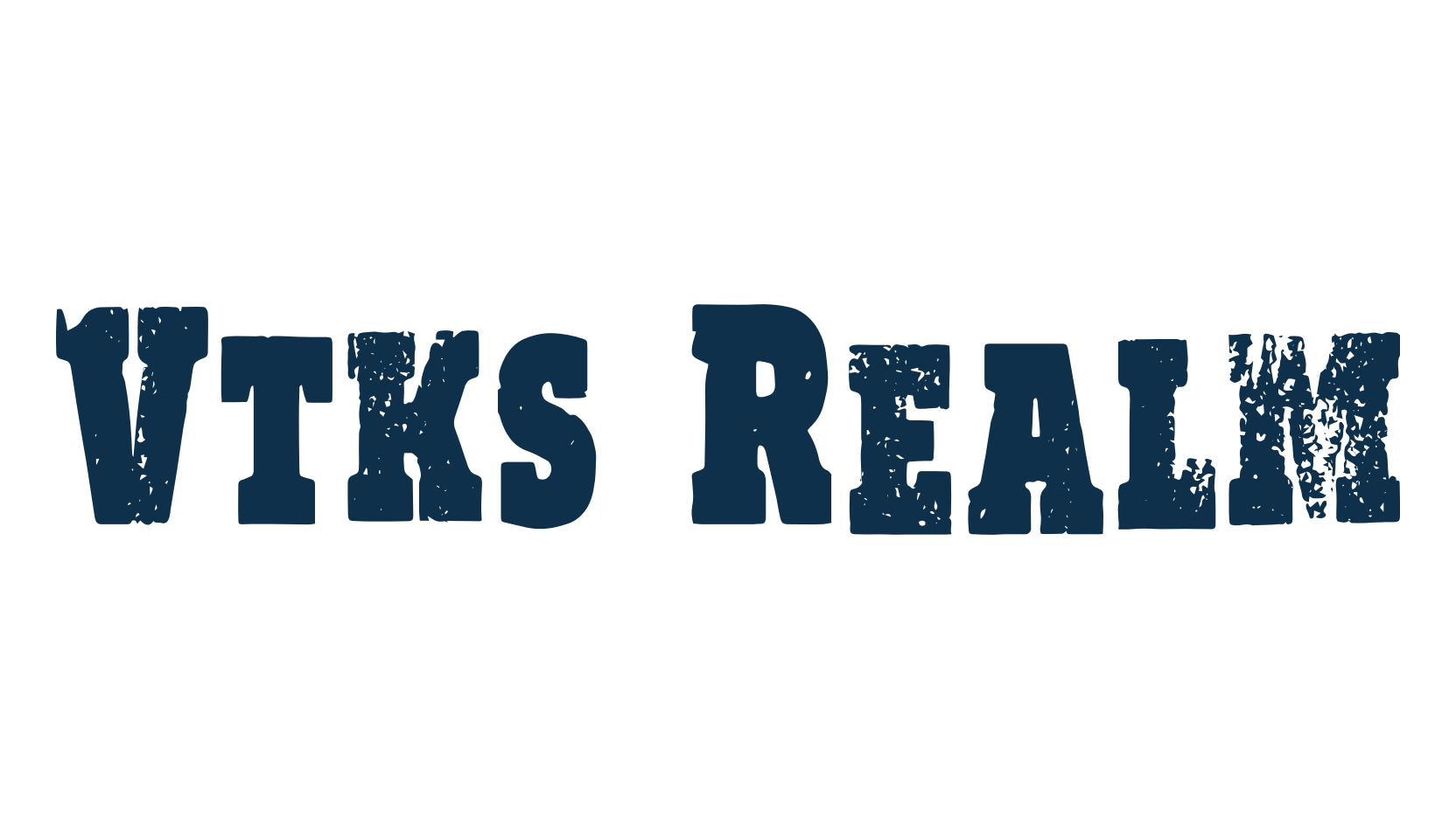 Vtks Realm, fancy eroded decorative font preview