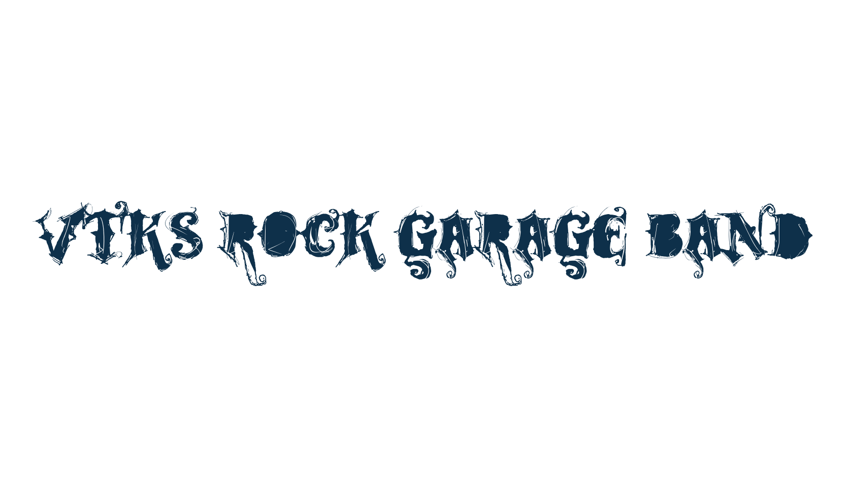VTKS Rock Garage Band, fancy various gothic font preview