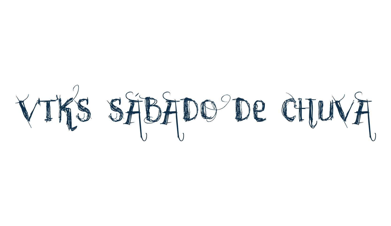Vtks Sábado de Chuva, fancy various decorative script calligraphy font preview