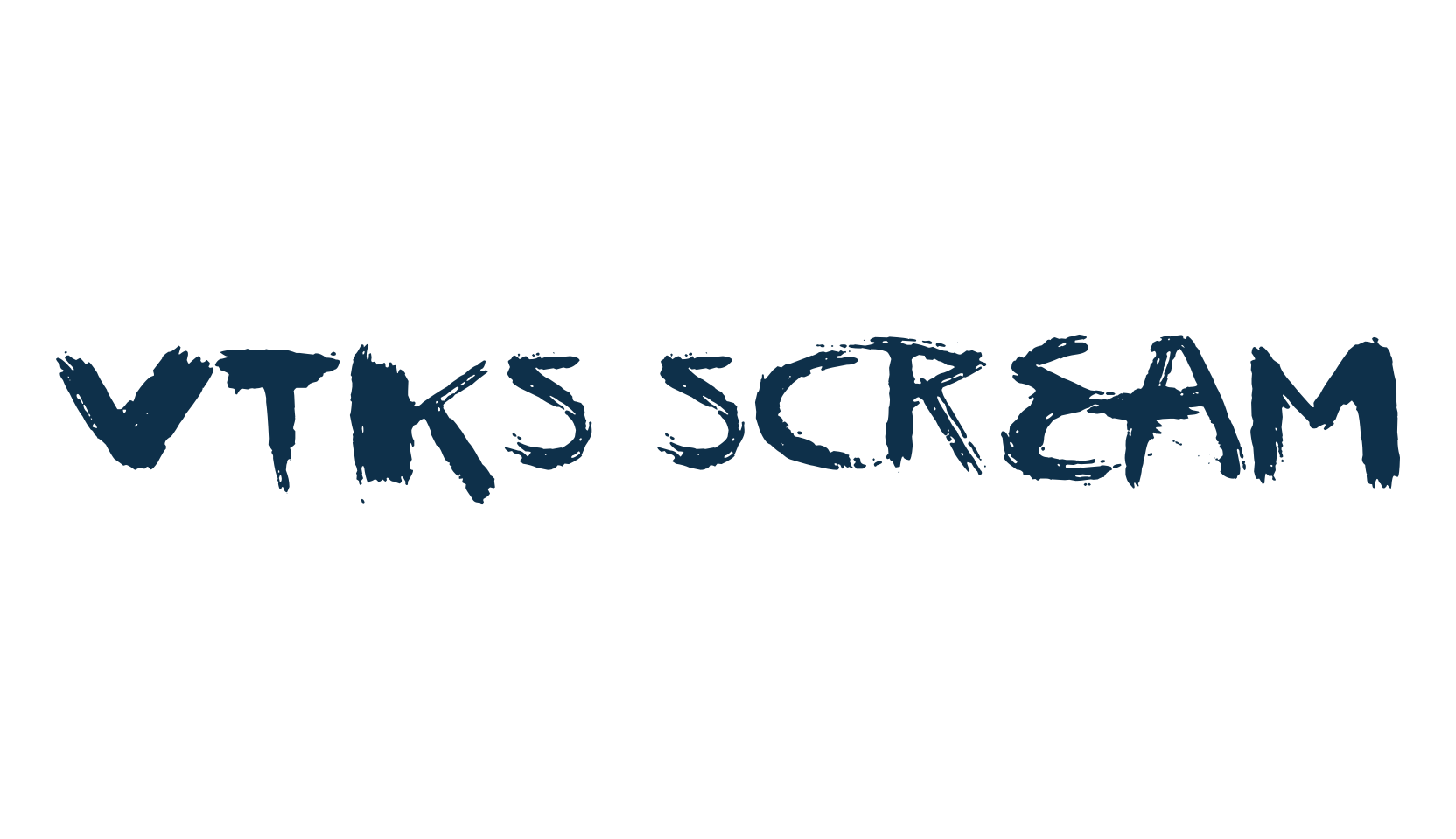 Vtks Scream, halloween font preview