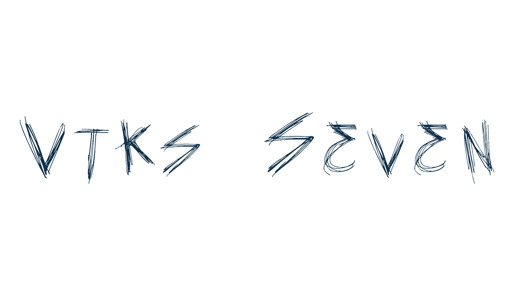 Vtks Seven, trash font preview