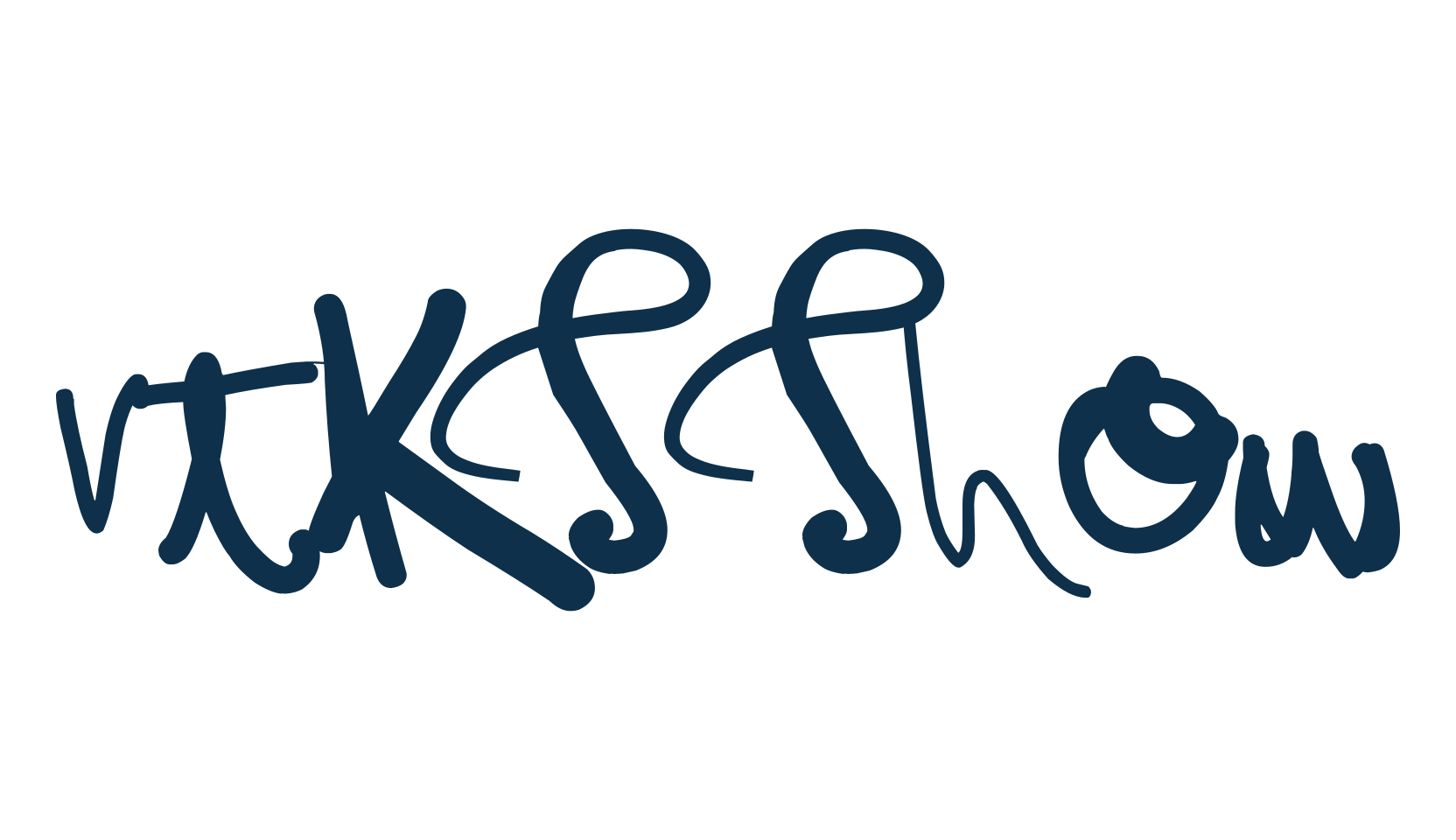 VTKS Show, script handwritten fancy decorative calligraphy font preview