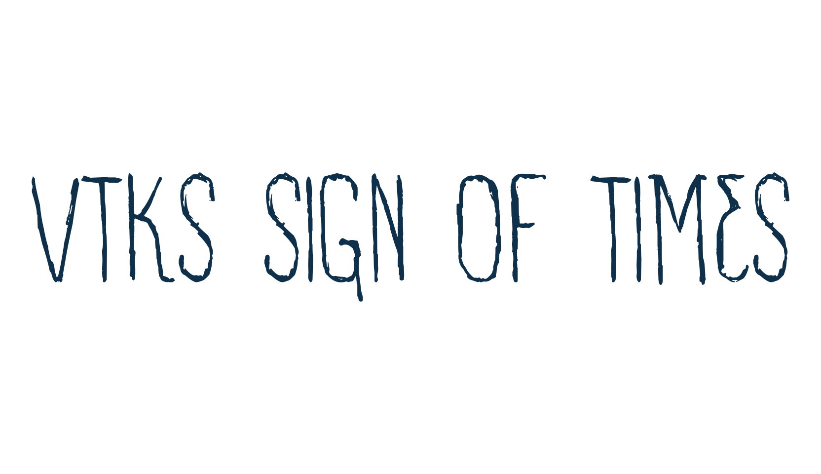 VTKS Sign Of Times, eroded font preview
