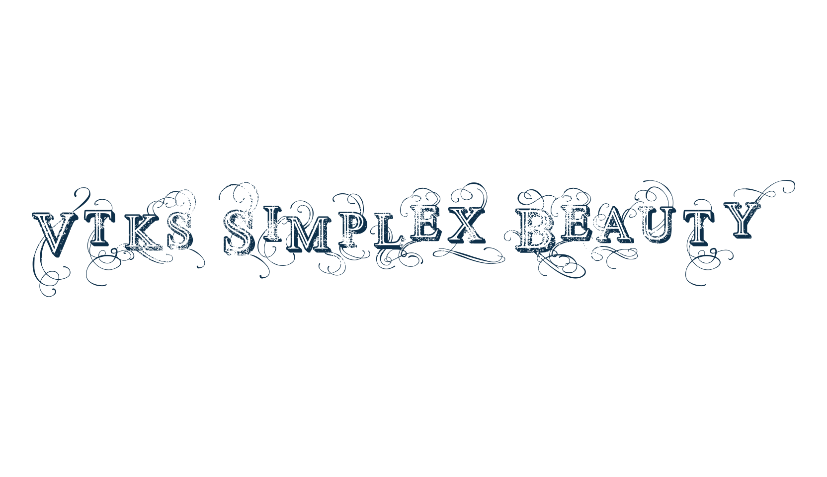 Vtks Simplex Beauty, fancy decorative font preview