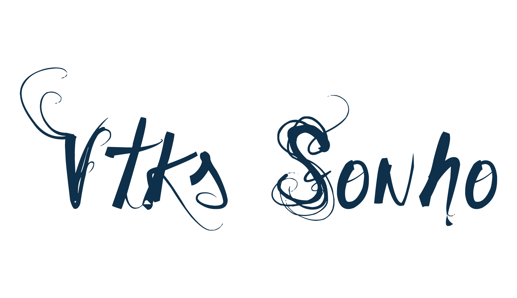 Vtks Sonho, calligraphy font preview
