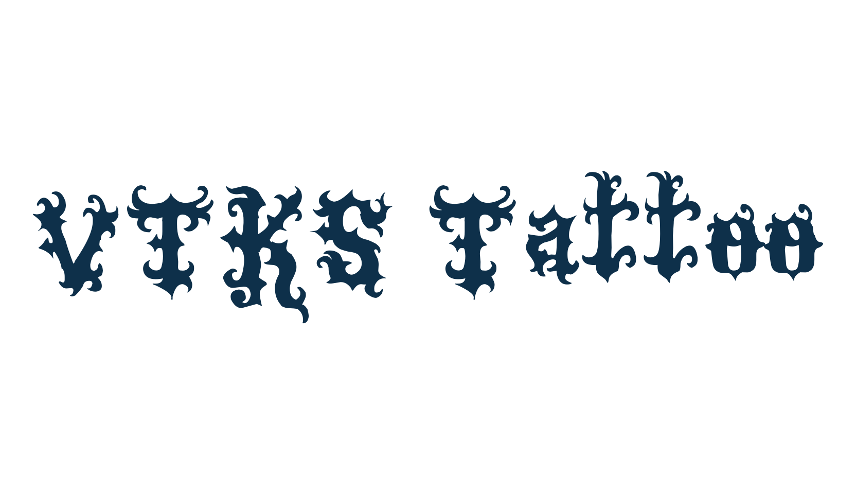 VTKS Tattoo, various font preview