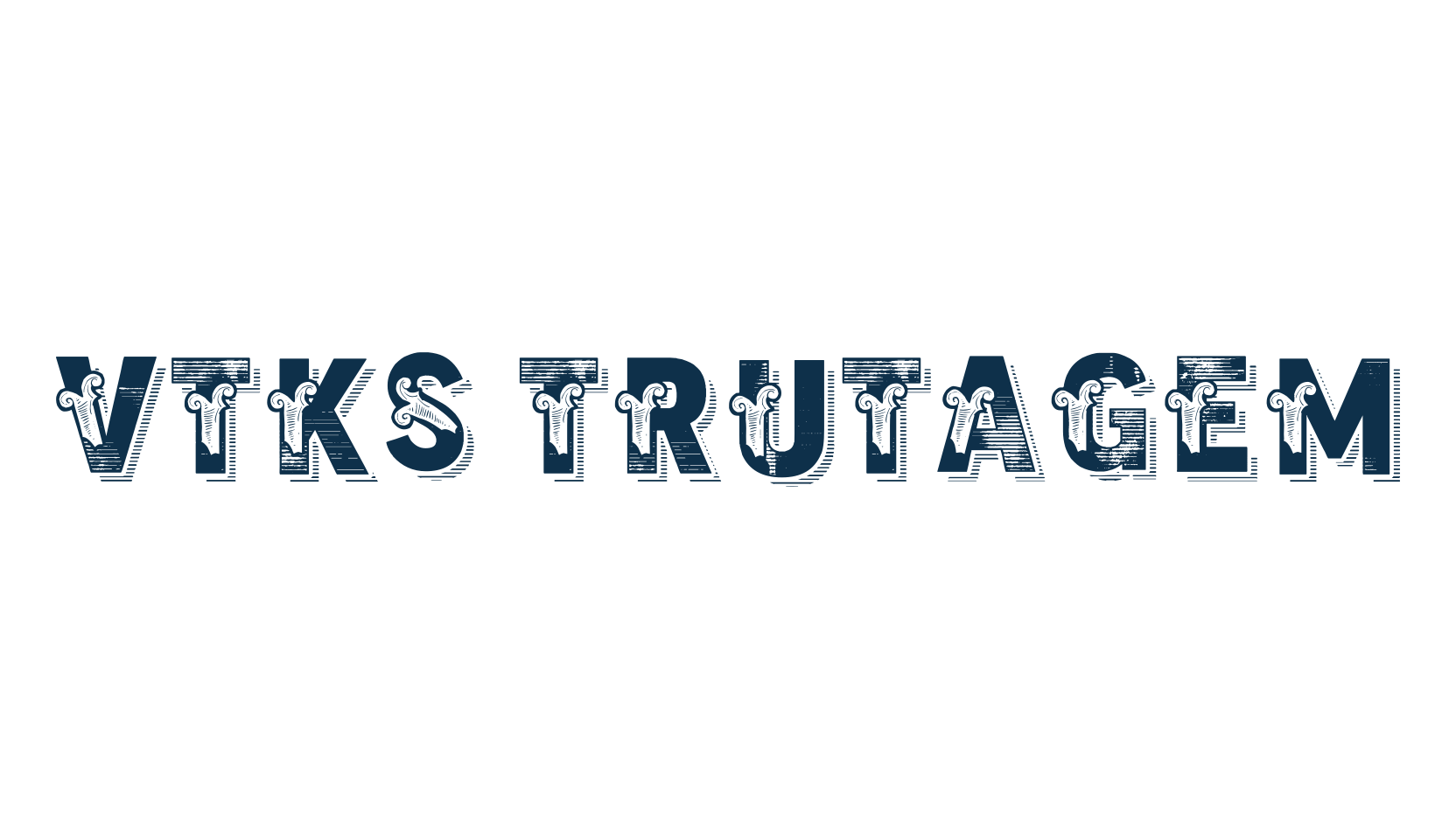 VTKS Trutagem, fancy decorative font preview