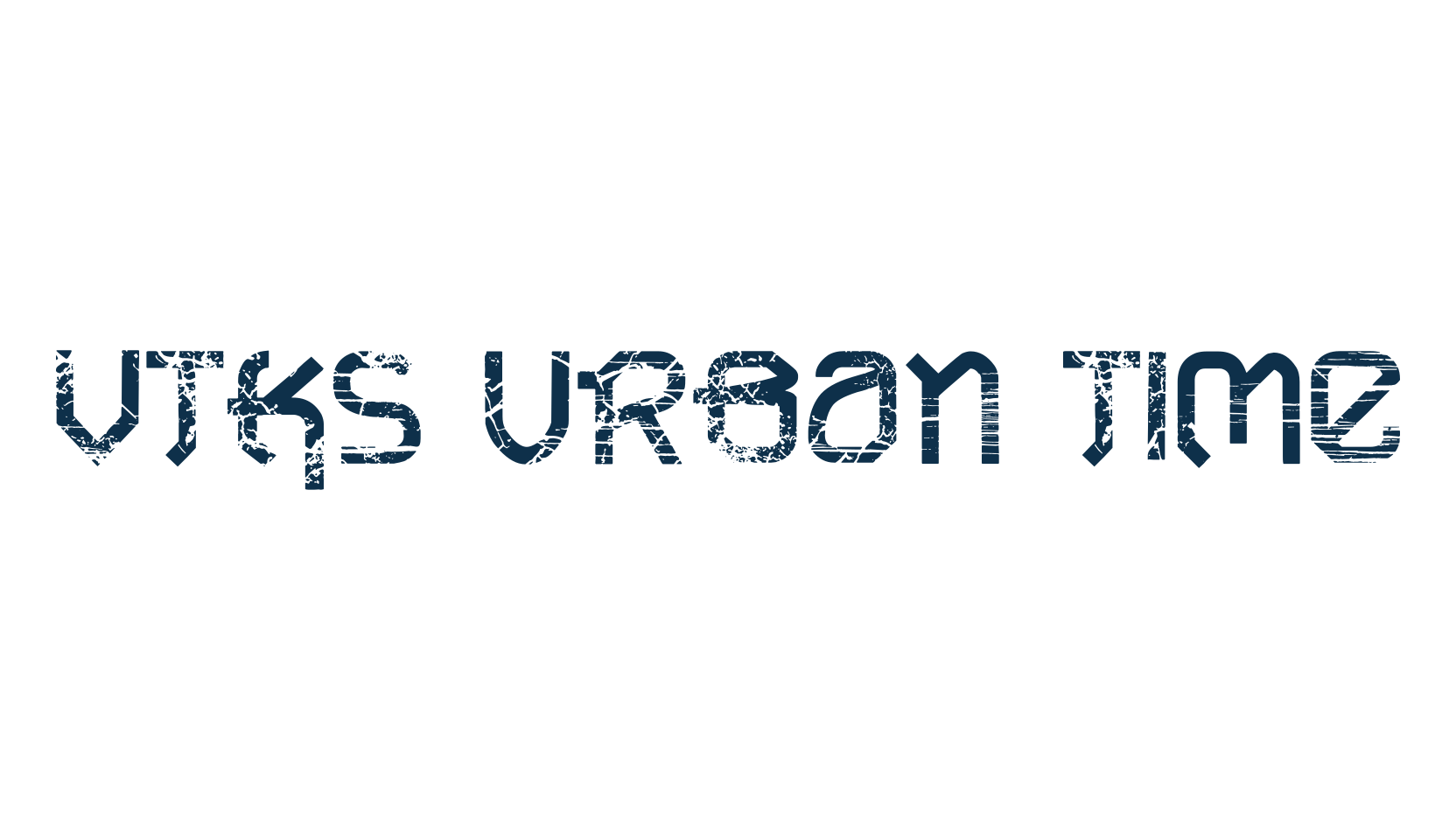 VTKS Urban Time, fancy various techno sci-fi font preview