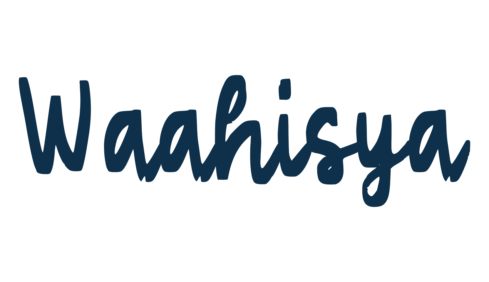 Waahisya, brush font preview