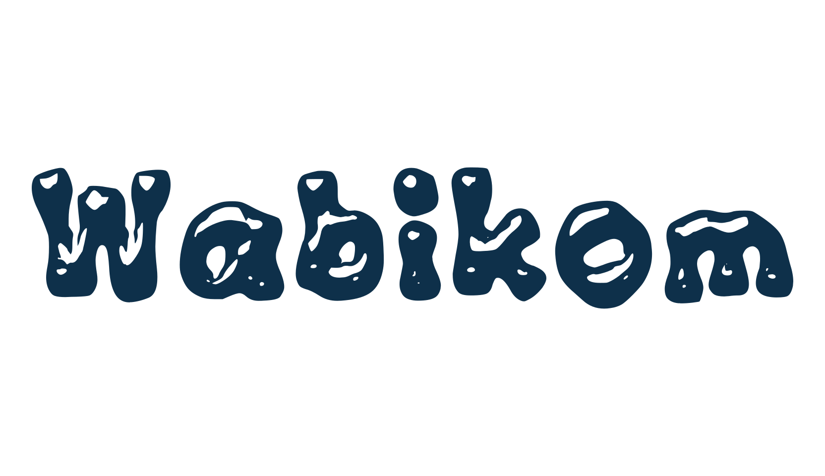 Wabikom, groovy font preview