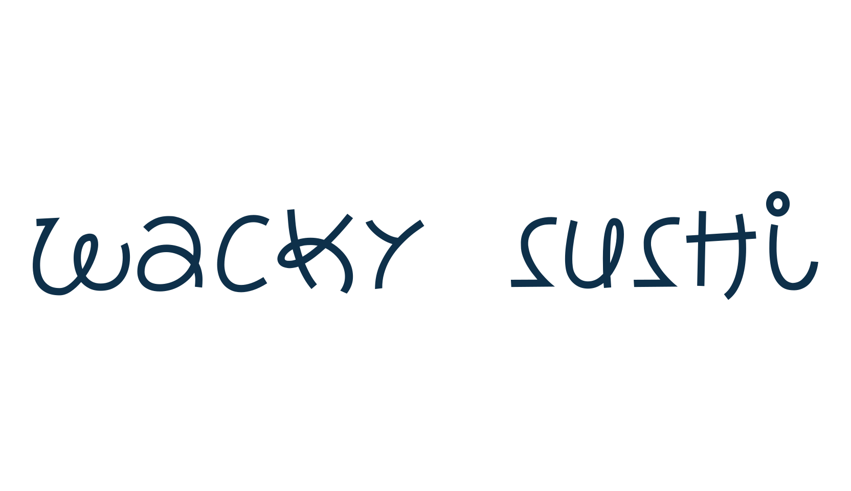 Wacky Sushi, foreign look chinese, jpn font preview