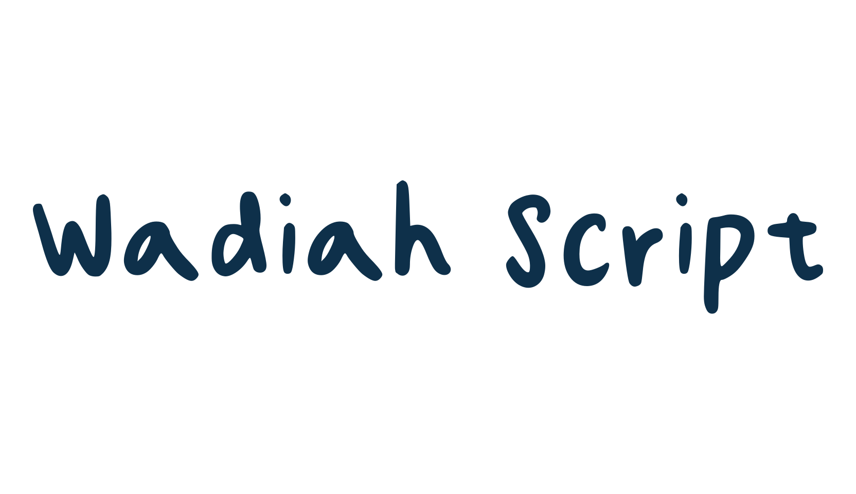 Wadiah Script, script handwritten fancy decorative calligraphy font preview