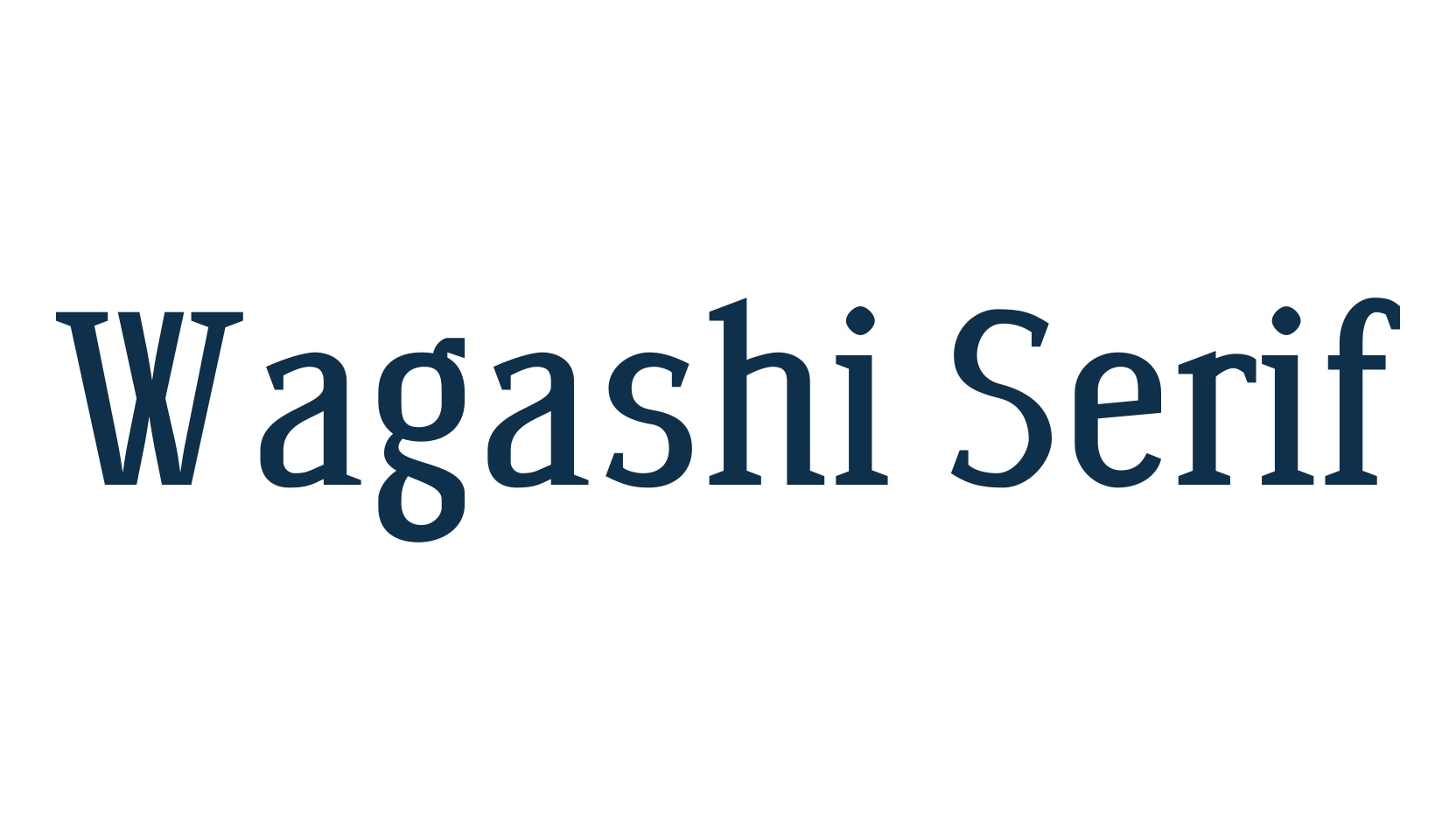Wagashi Serif, basic serif font preview